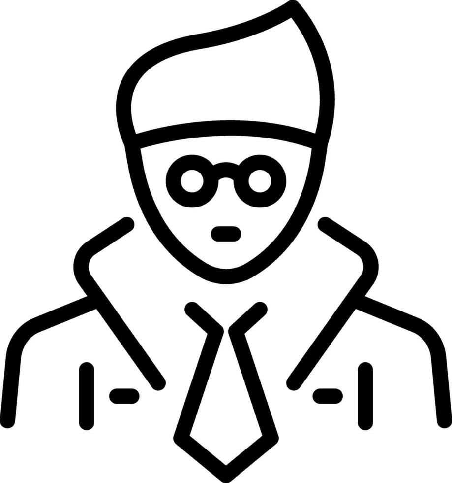 Black line icon for student vector