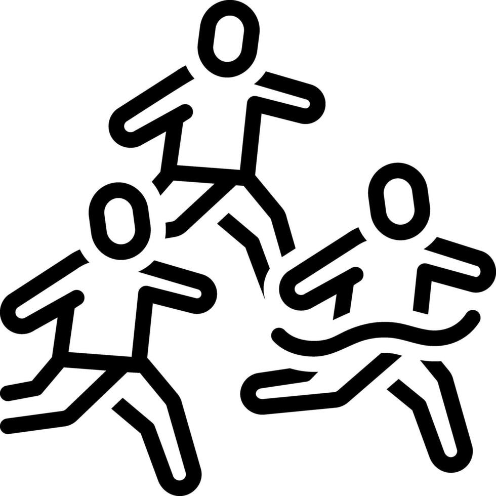 Black line icon for competition vector