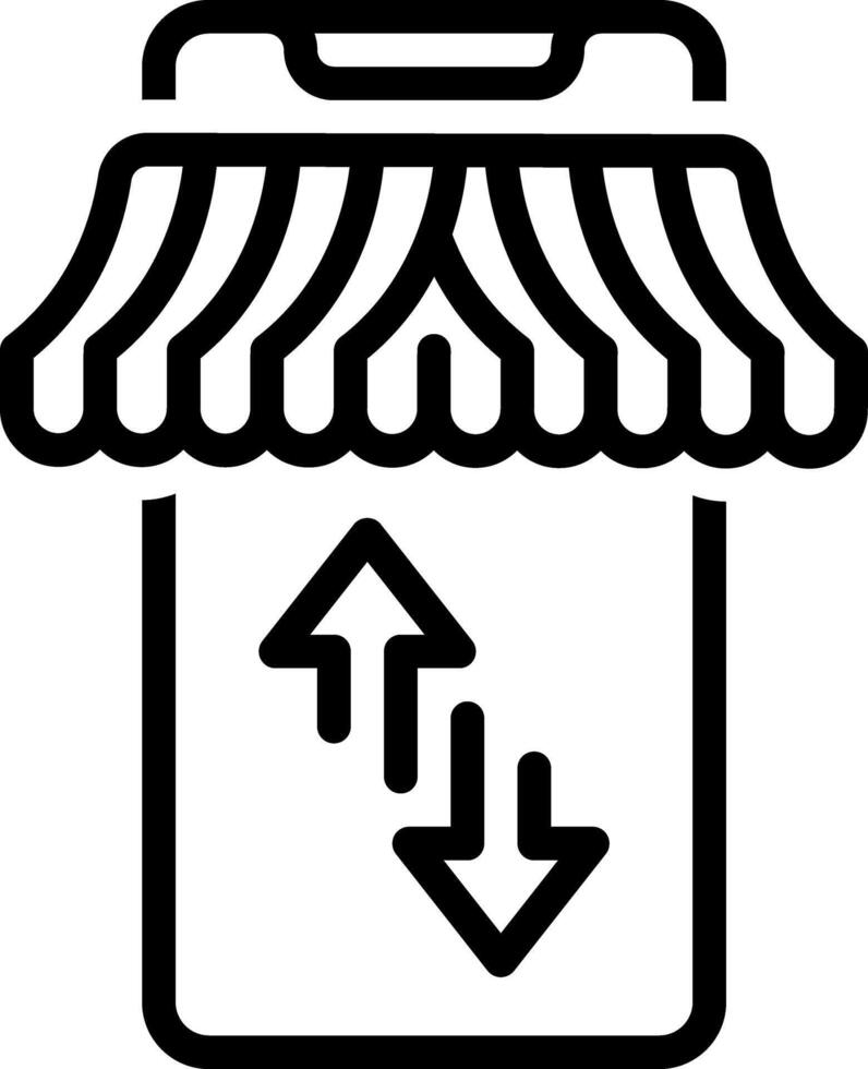 Black line icon for buy sell vector