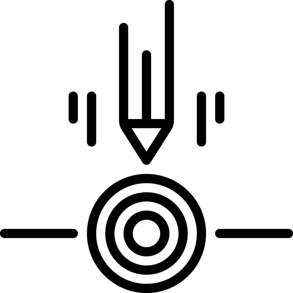 Black line icon for objectives vector