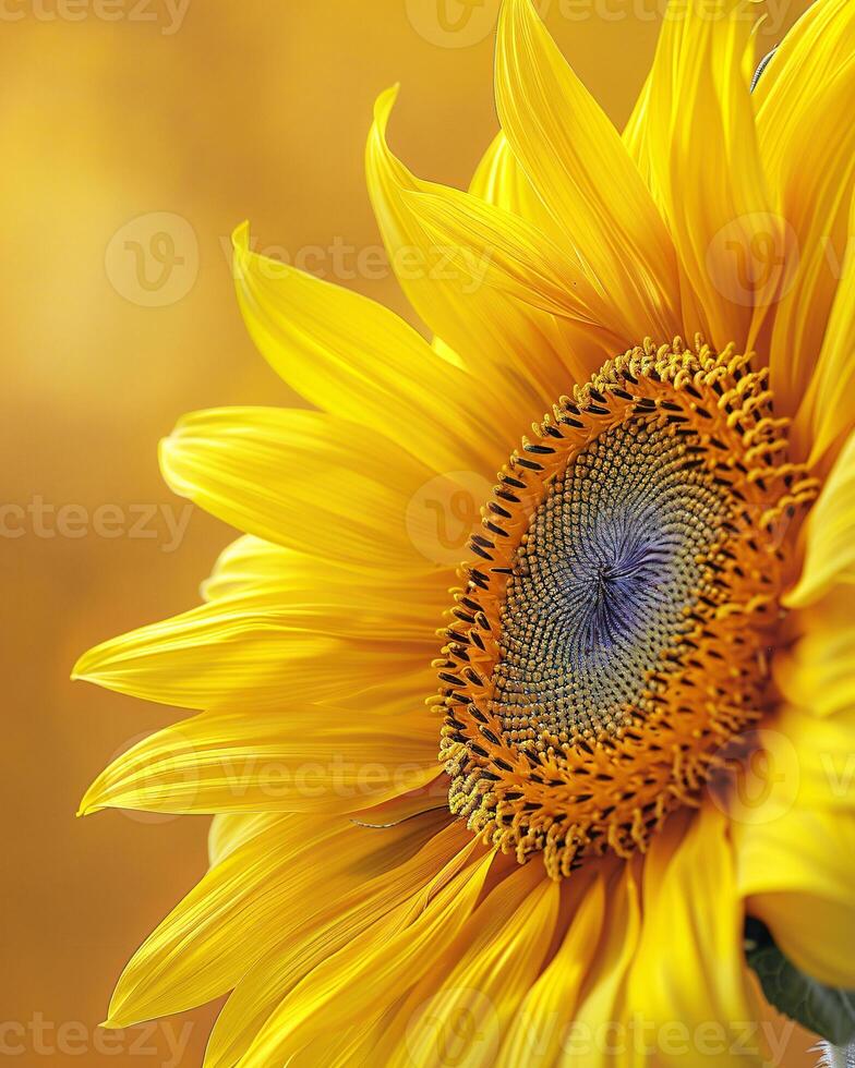 Yellow sunflower flower background with leaves in a garden photo