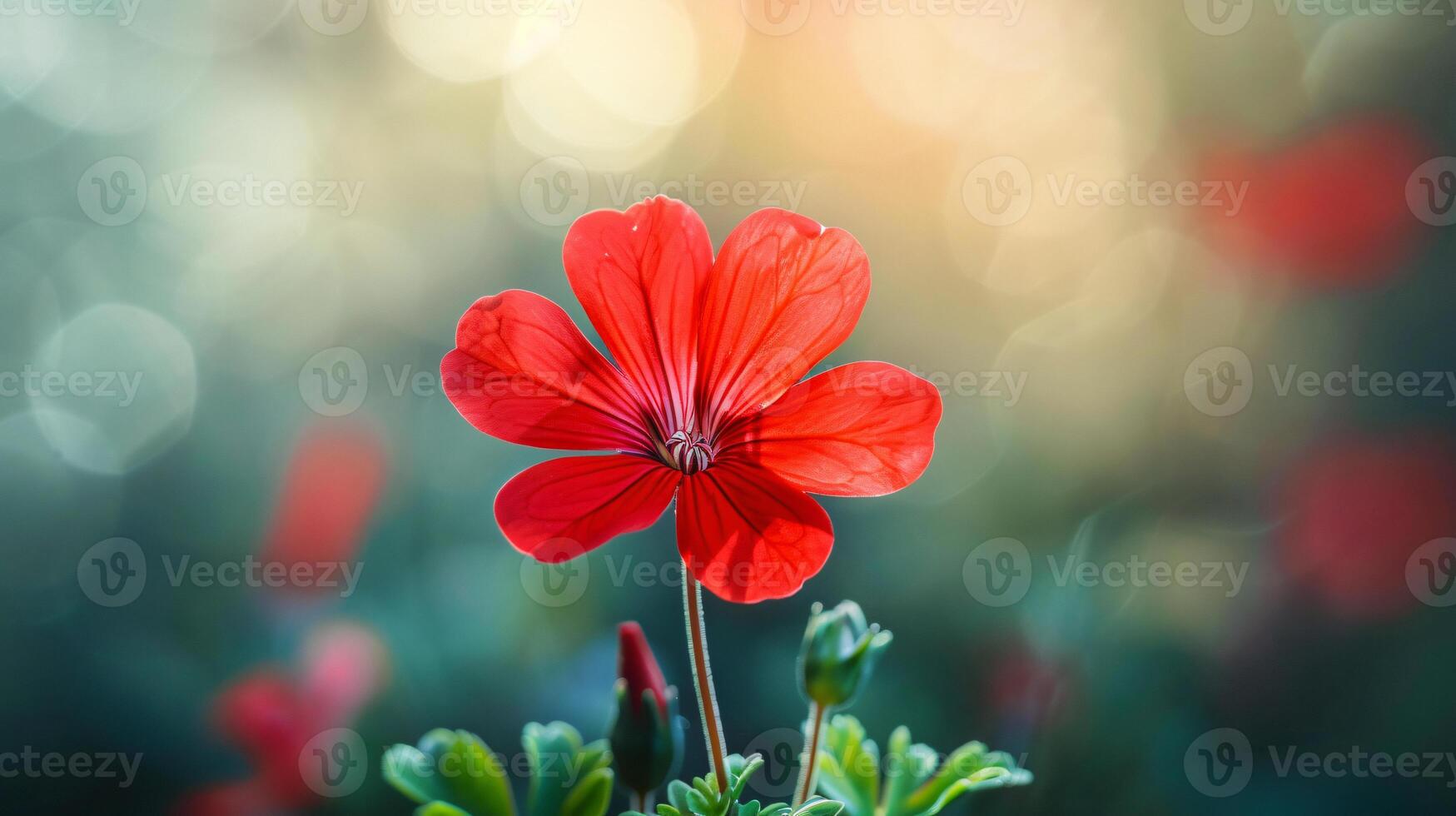 beautiful Geranium Pelargonium flower background in bloom photo