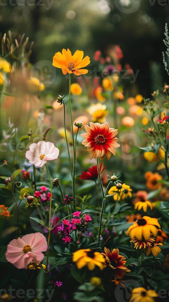 Closeup of beautiful flowers background photo