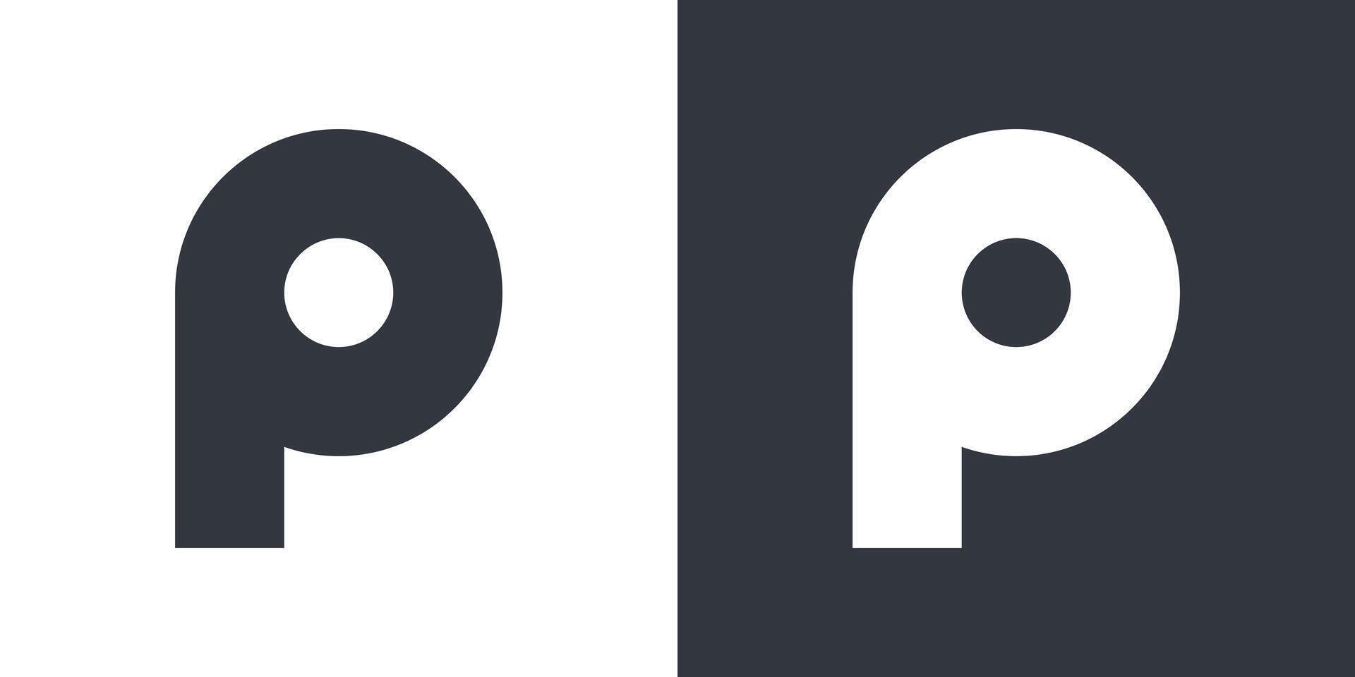 Letter P logo design with creative concept. Premium vector