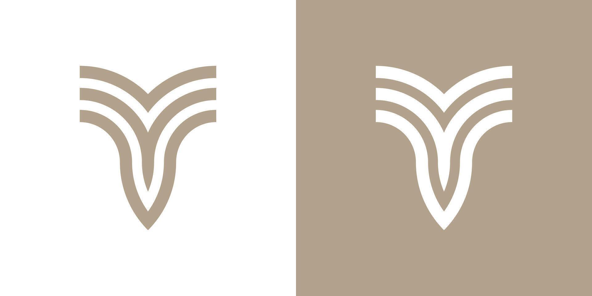 Letter T logo design with creative concept. Premium vector