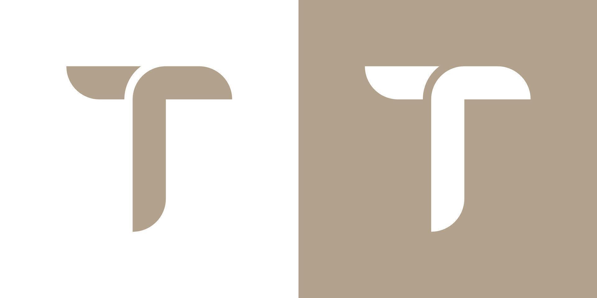Letter T logo design with creative concept. Premium vector