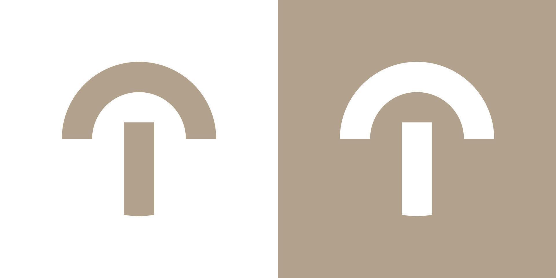 Letter T logo design with creative concept. Premium vector