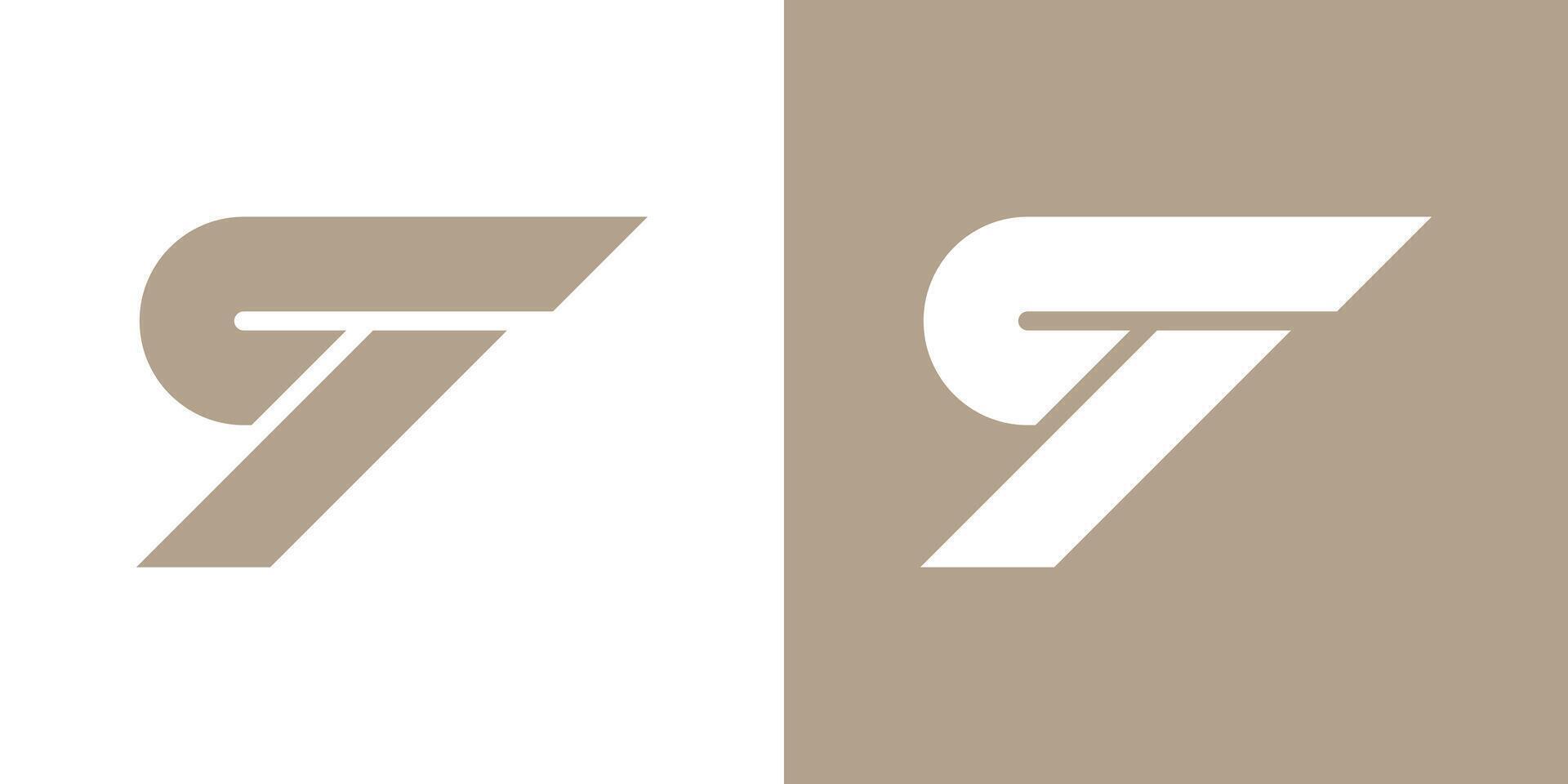 Letter T logo design with creative concept. Premium vector