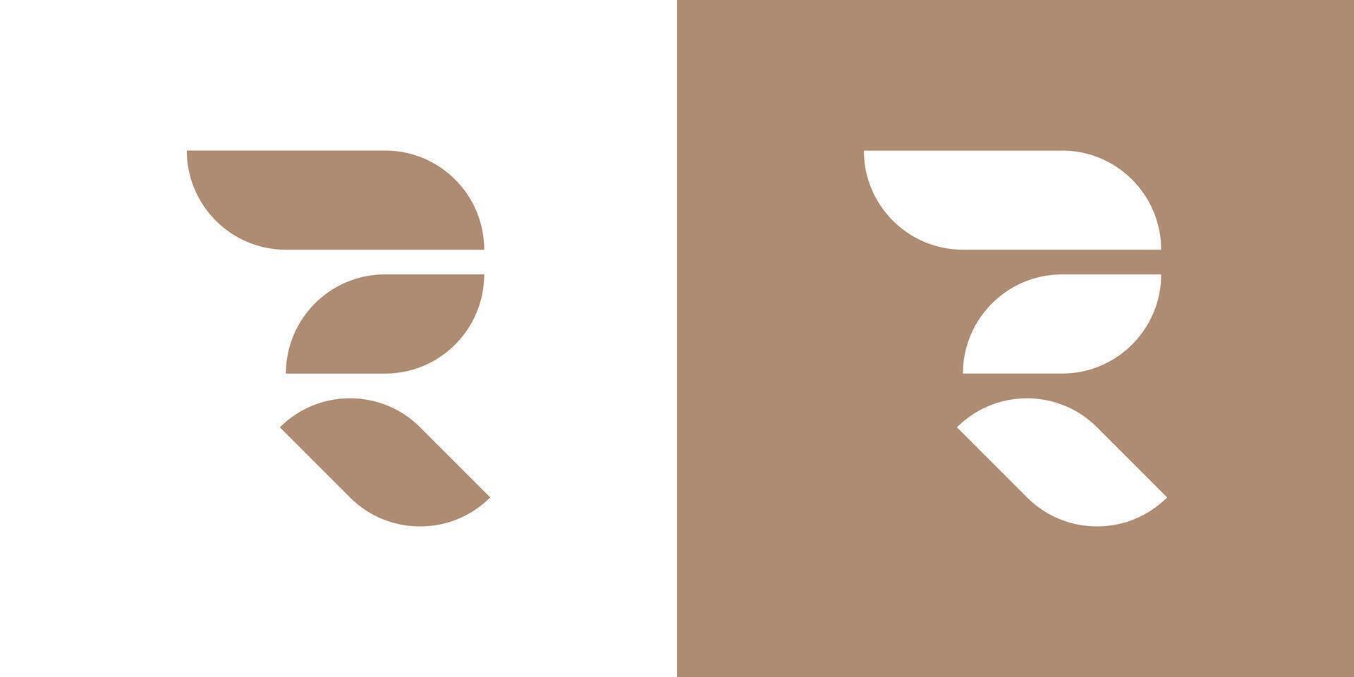 Letter R logo design with creative concept. Premium vector