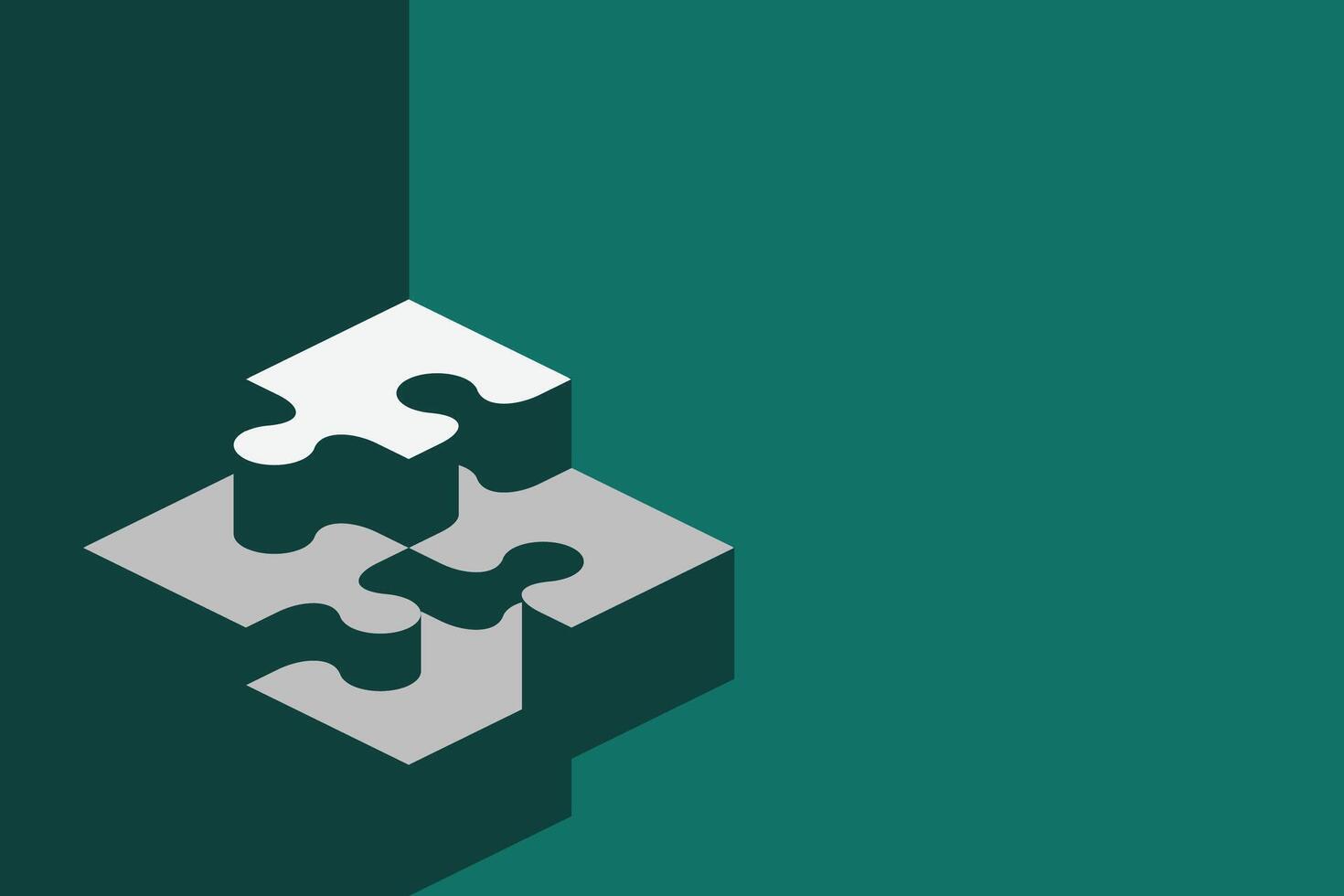 Puzzle podium design element with blank space vector