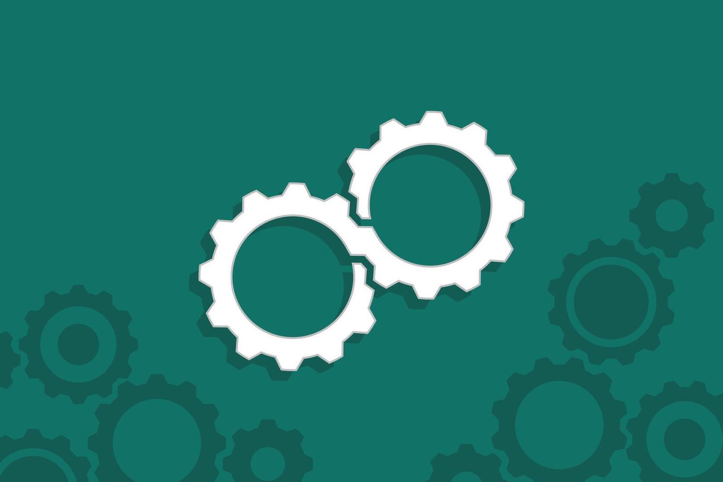 Infinity gear or cogwheel, design element. vector