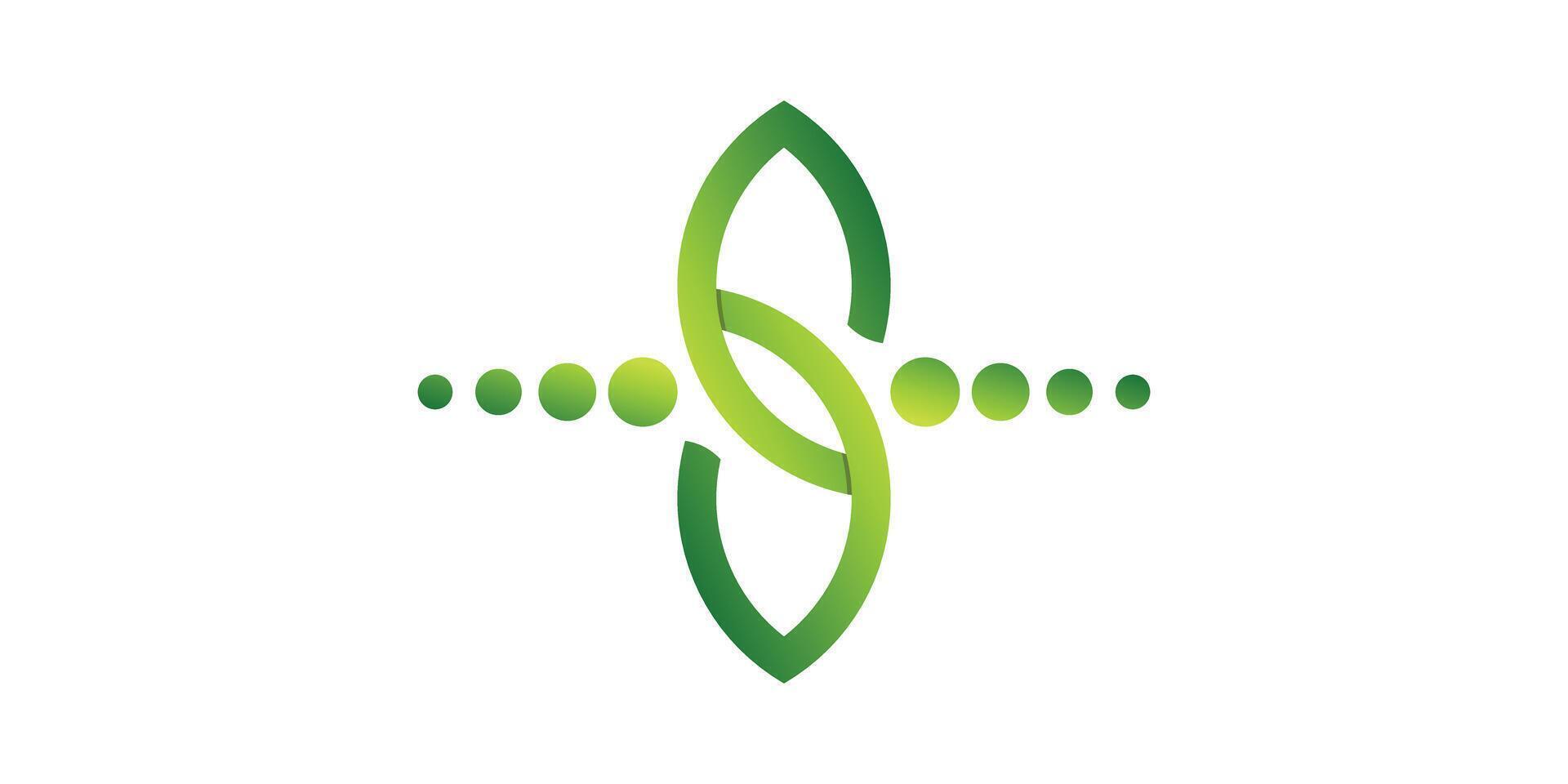 Letter S logo design natural style. Premium vector
