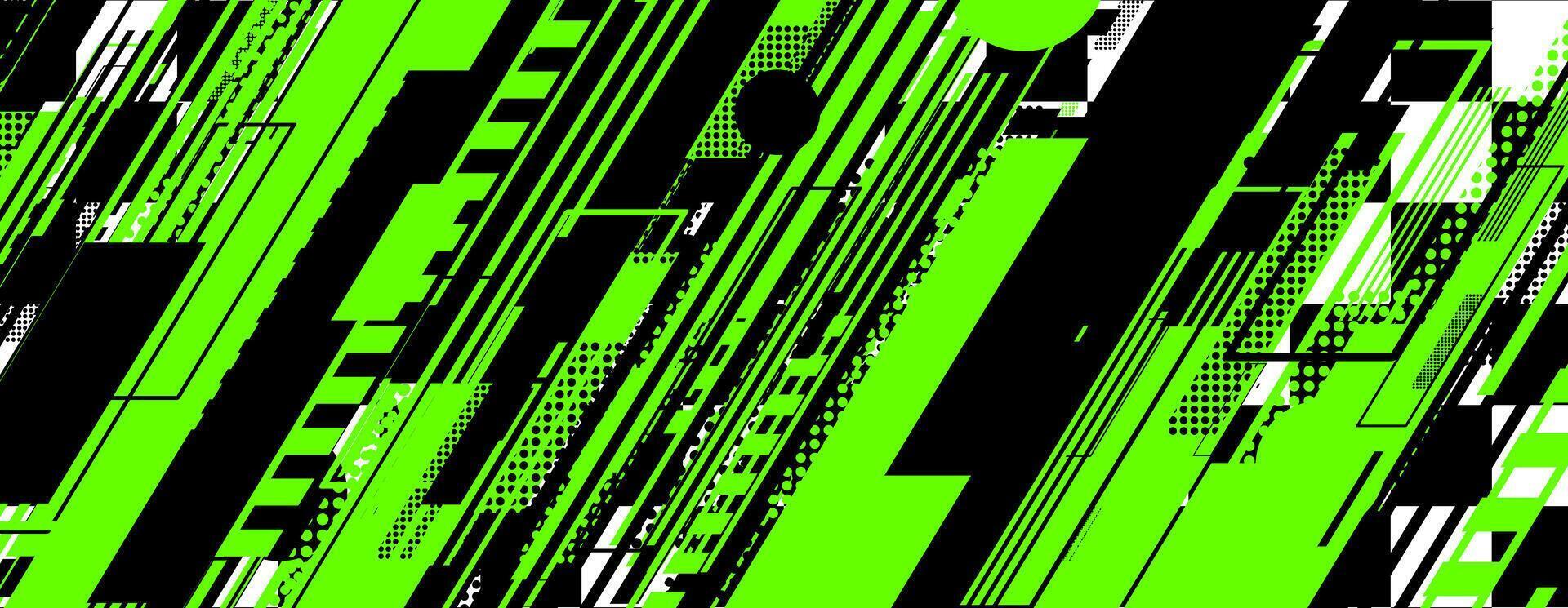 abstract green racing background with checkboard and lines vector