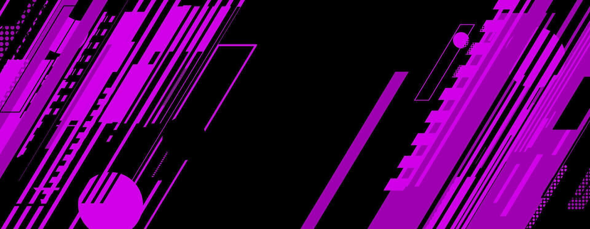 abstract modern black and purple background with geometric shape vector