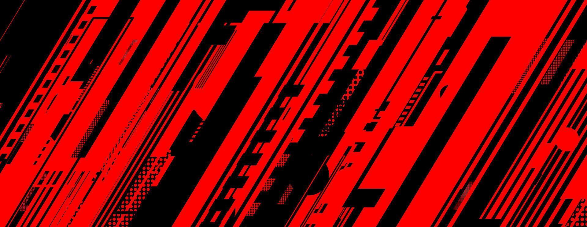 a red and black background with strip lines texture vector
