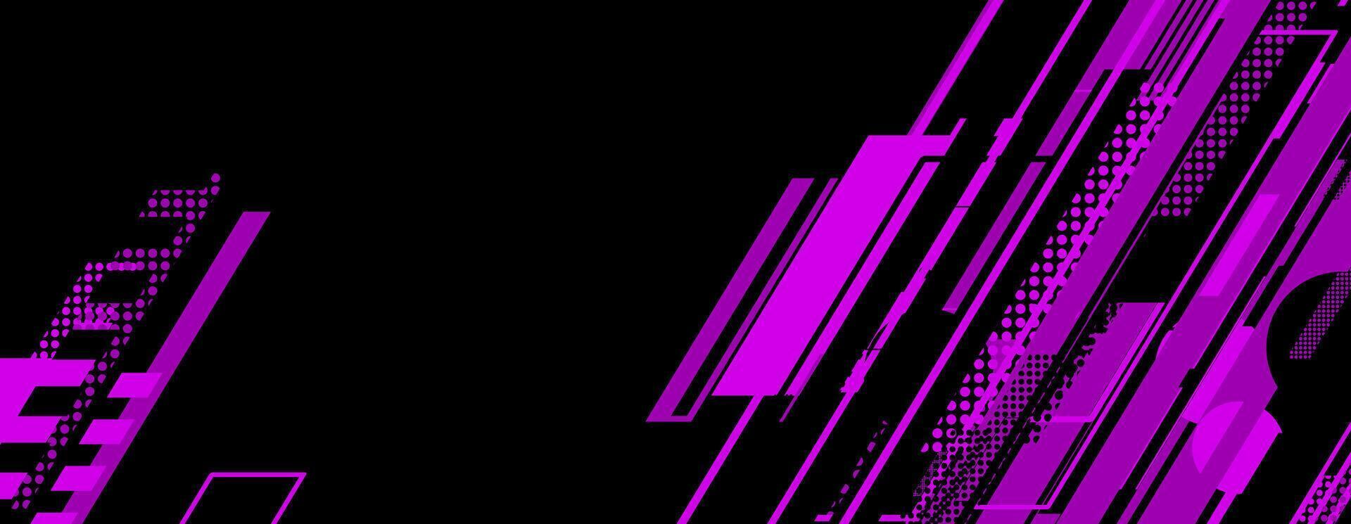 abstract modern black and purple background with geometric shape vector