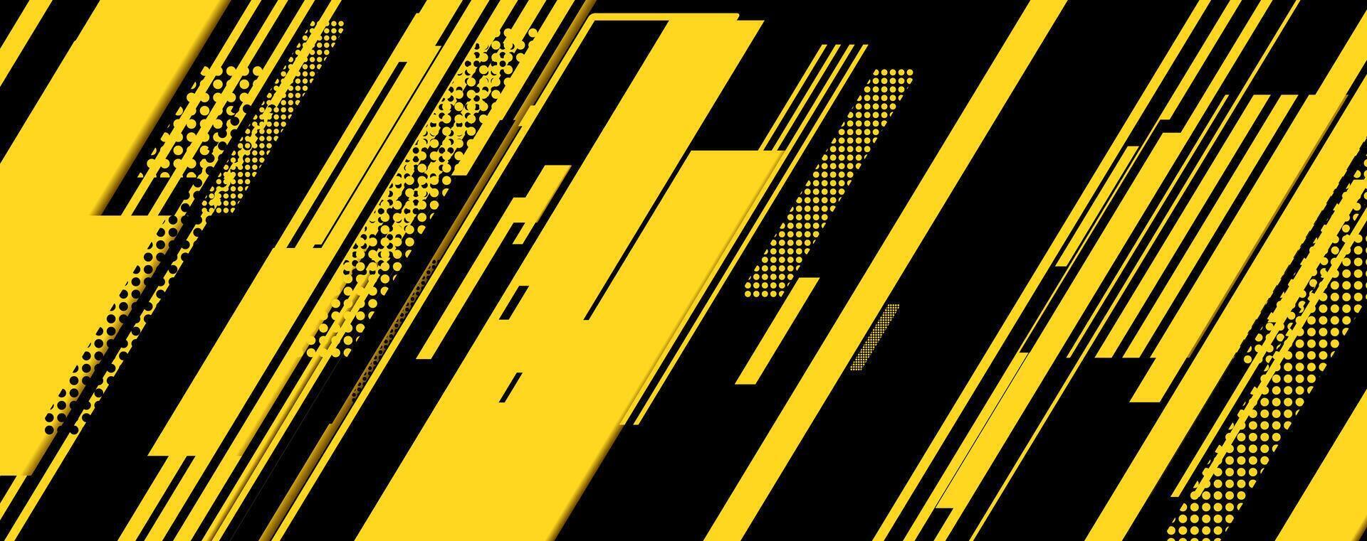 a black and yellow abstract background with lines vector