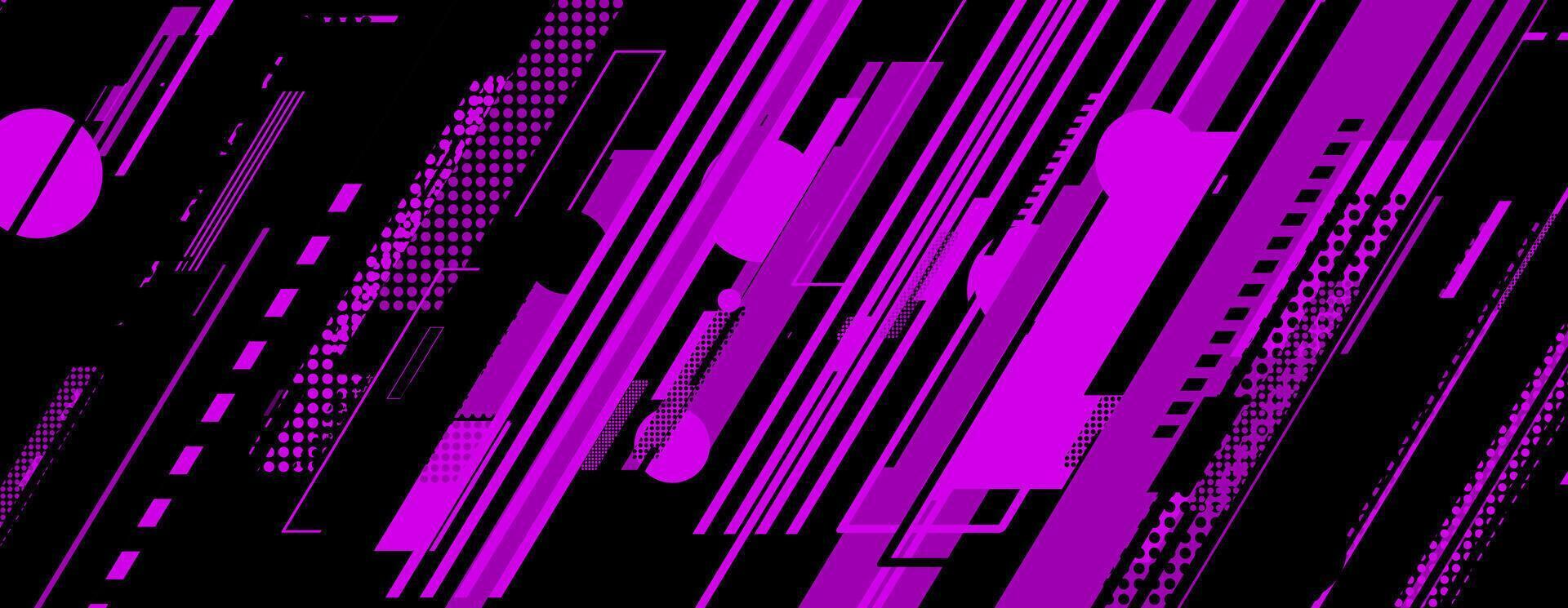 abstract modern black and purple background with geometric shape vector