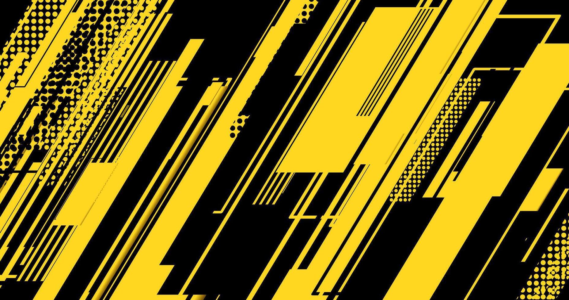a black and yellow abstract background with lines vector