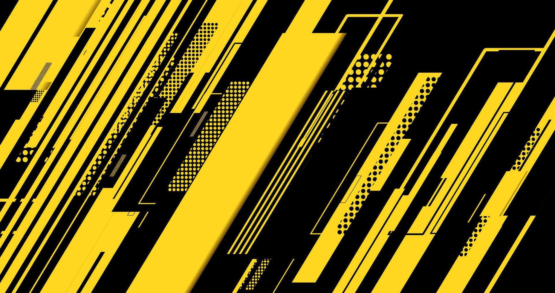a black and yellow abstract background with lines vector