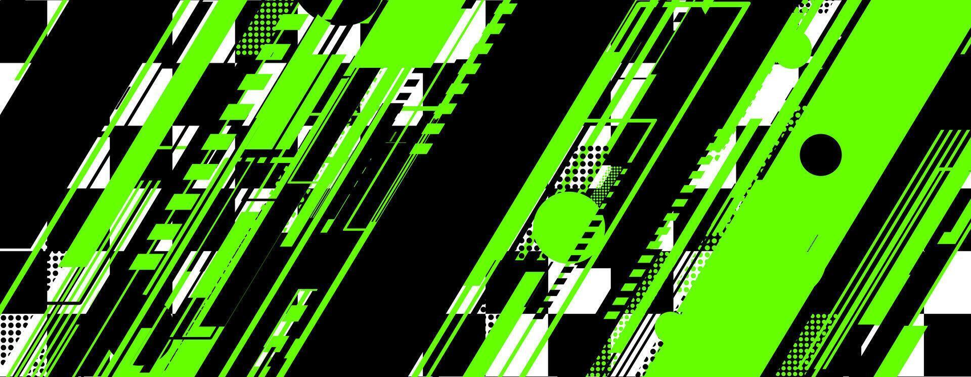 abstract green racing background with checkboard and lines vector