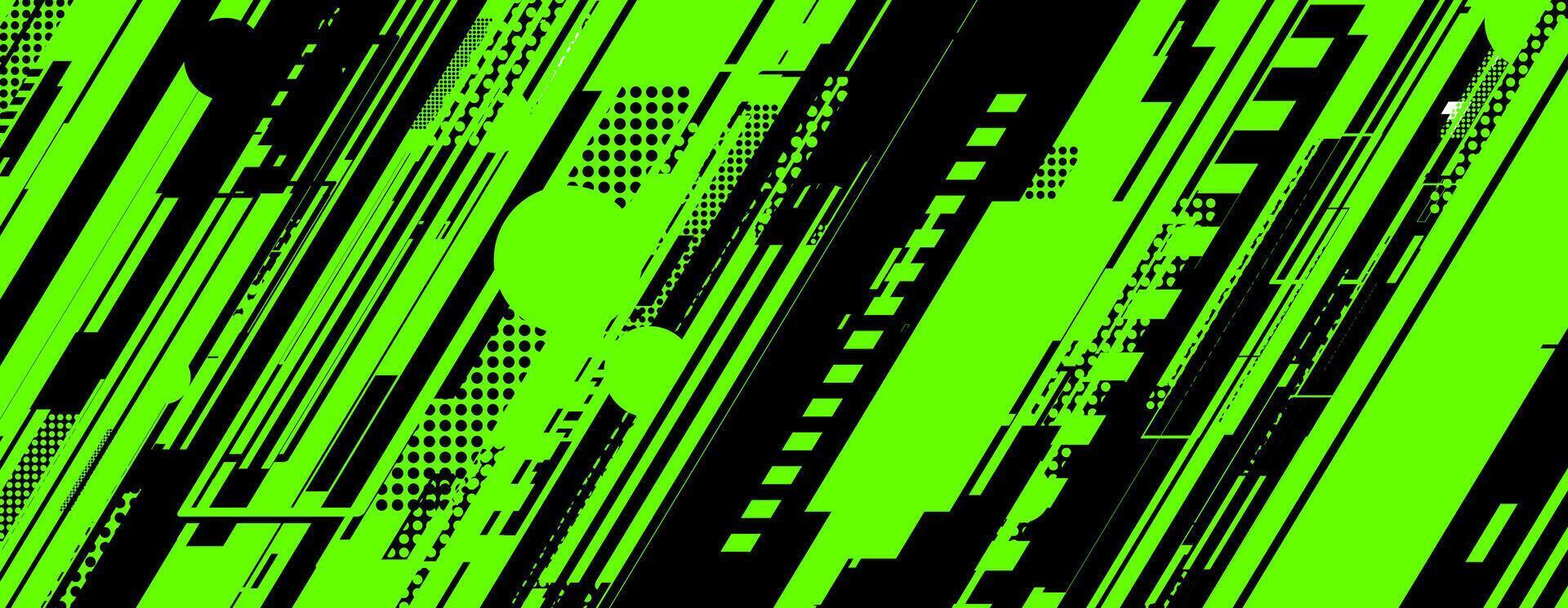 abstract green racing background with checkboard and lines vector