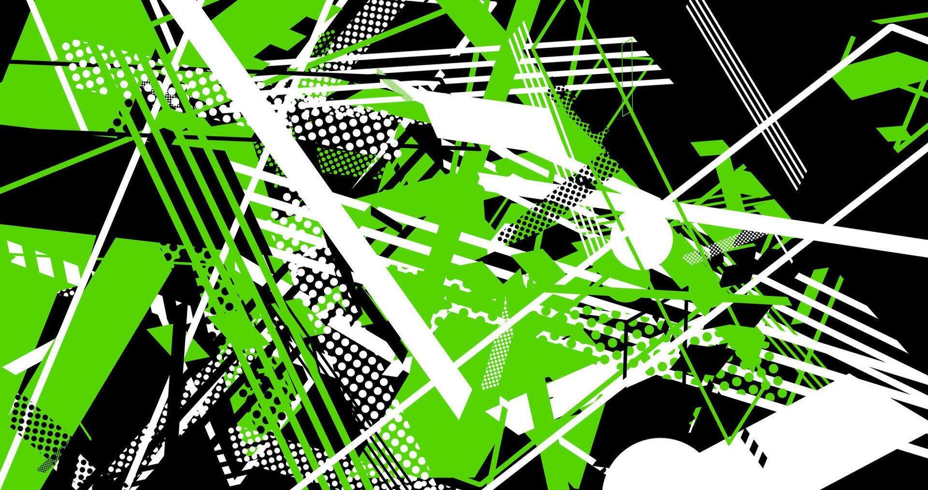 illustration of abstract green and black texture on white background vector