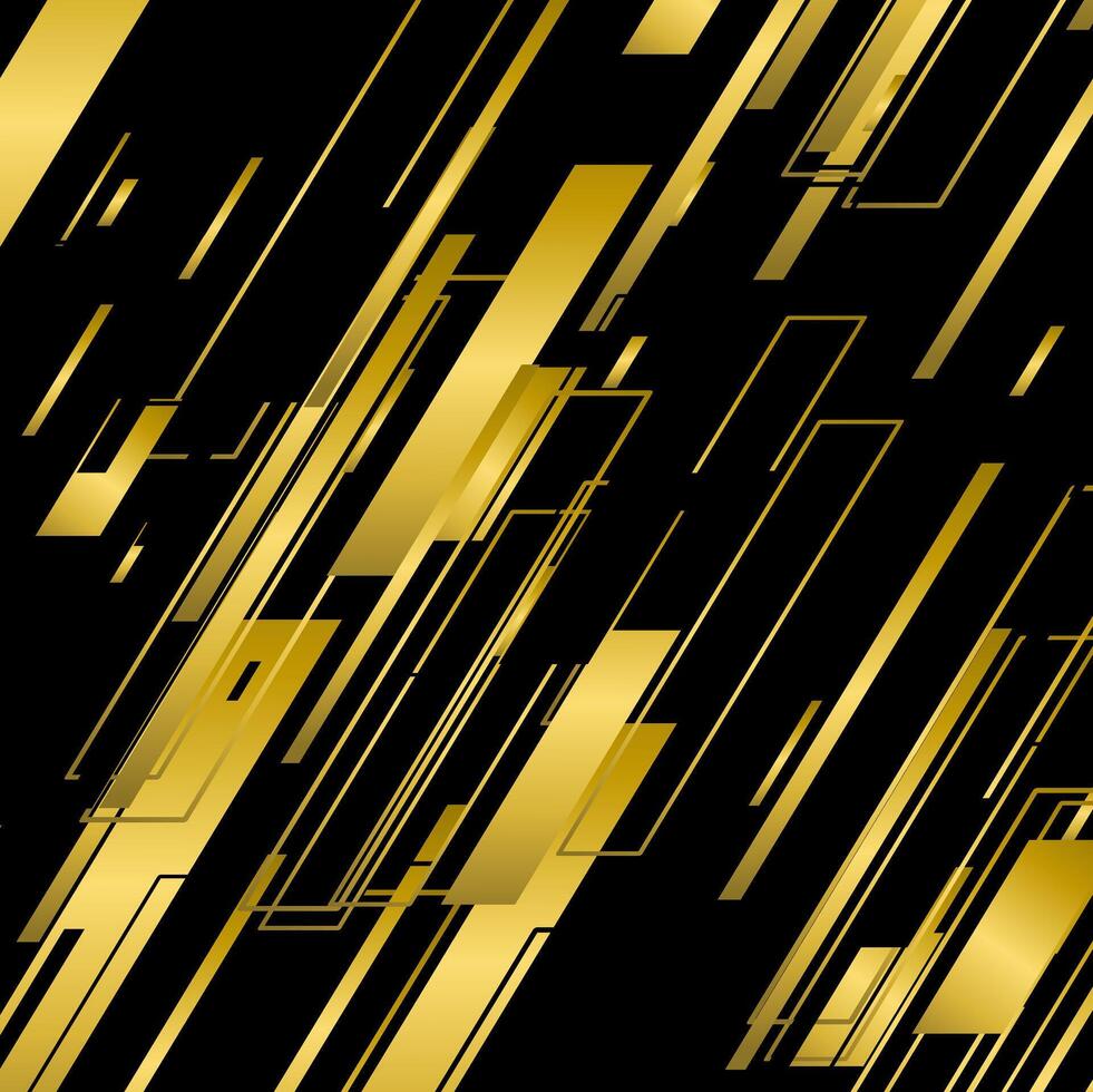gold lines on black background vector