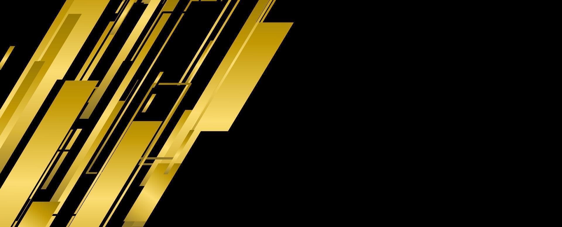 gold lines on black background vector