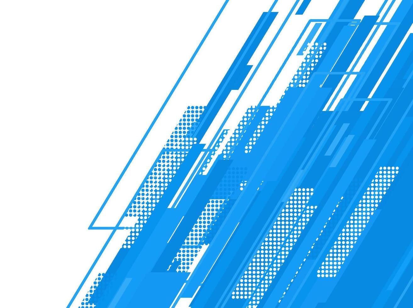 a blue background with white lines and dots vector