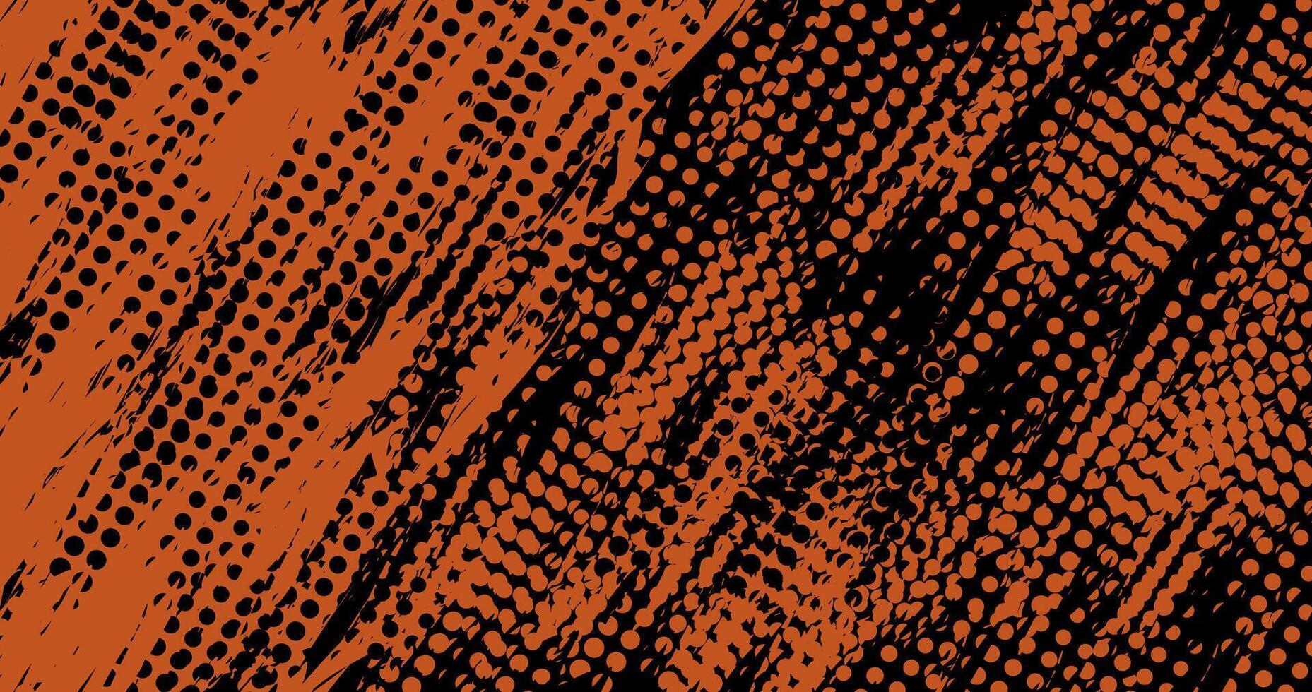 a black and orange background with a pattern of dots vector