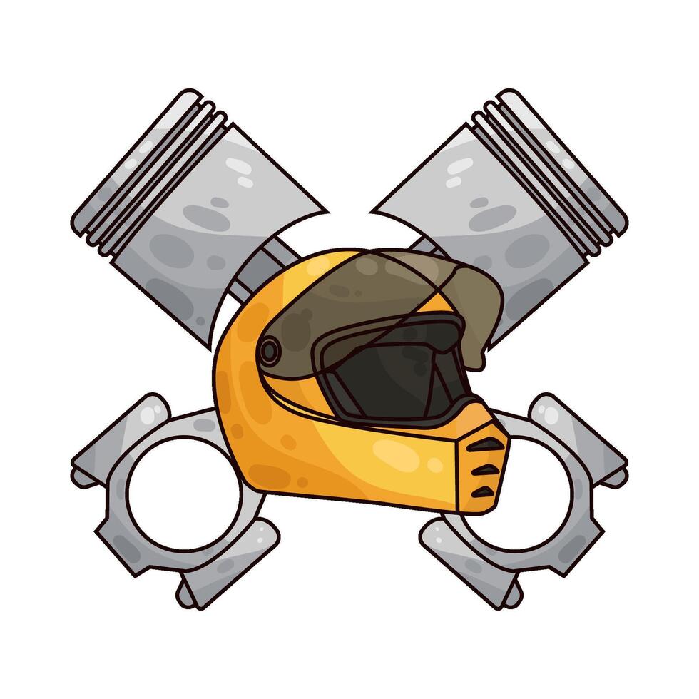 Illustration of racing helmet vector