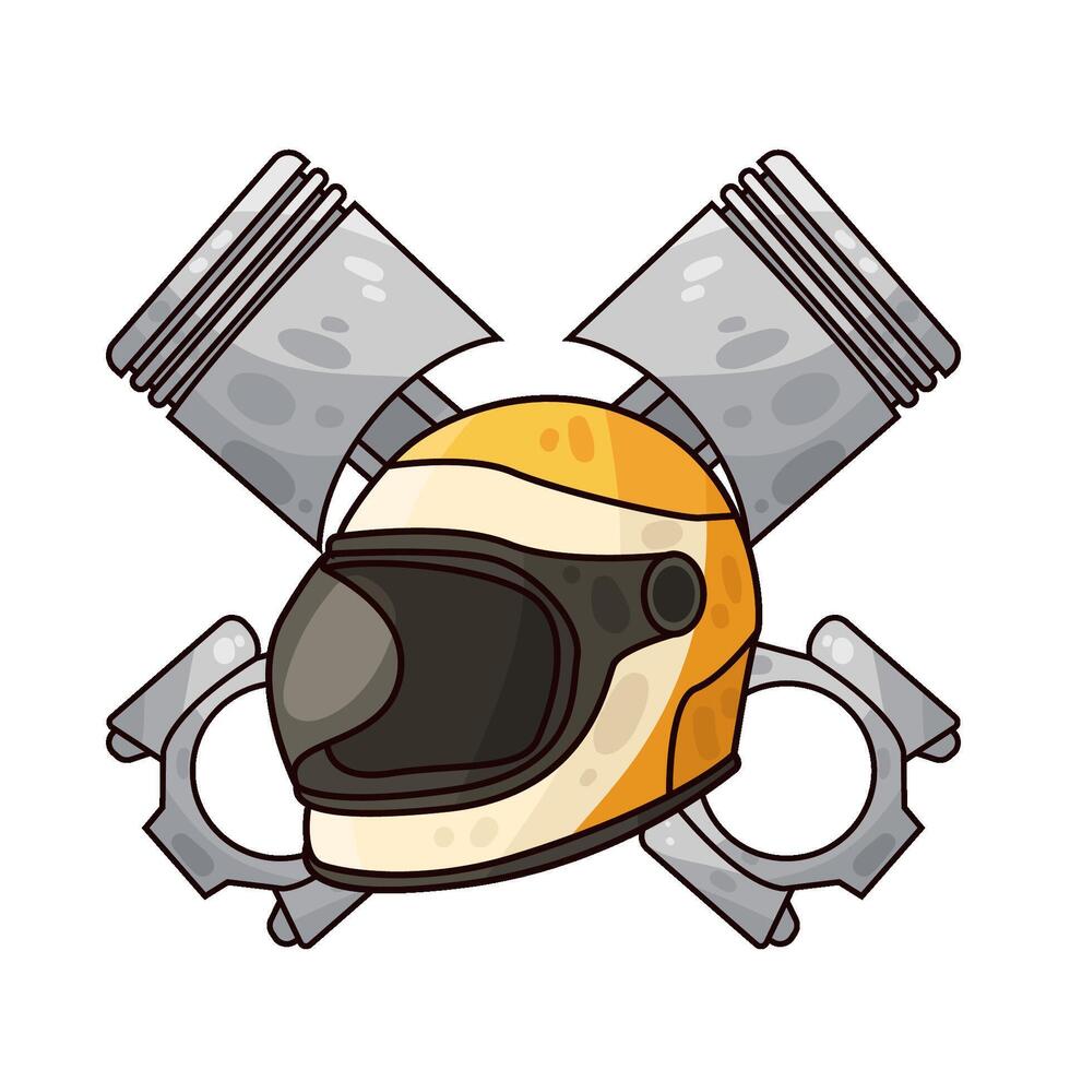 Illustration of racing helmet vector