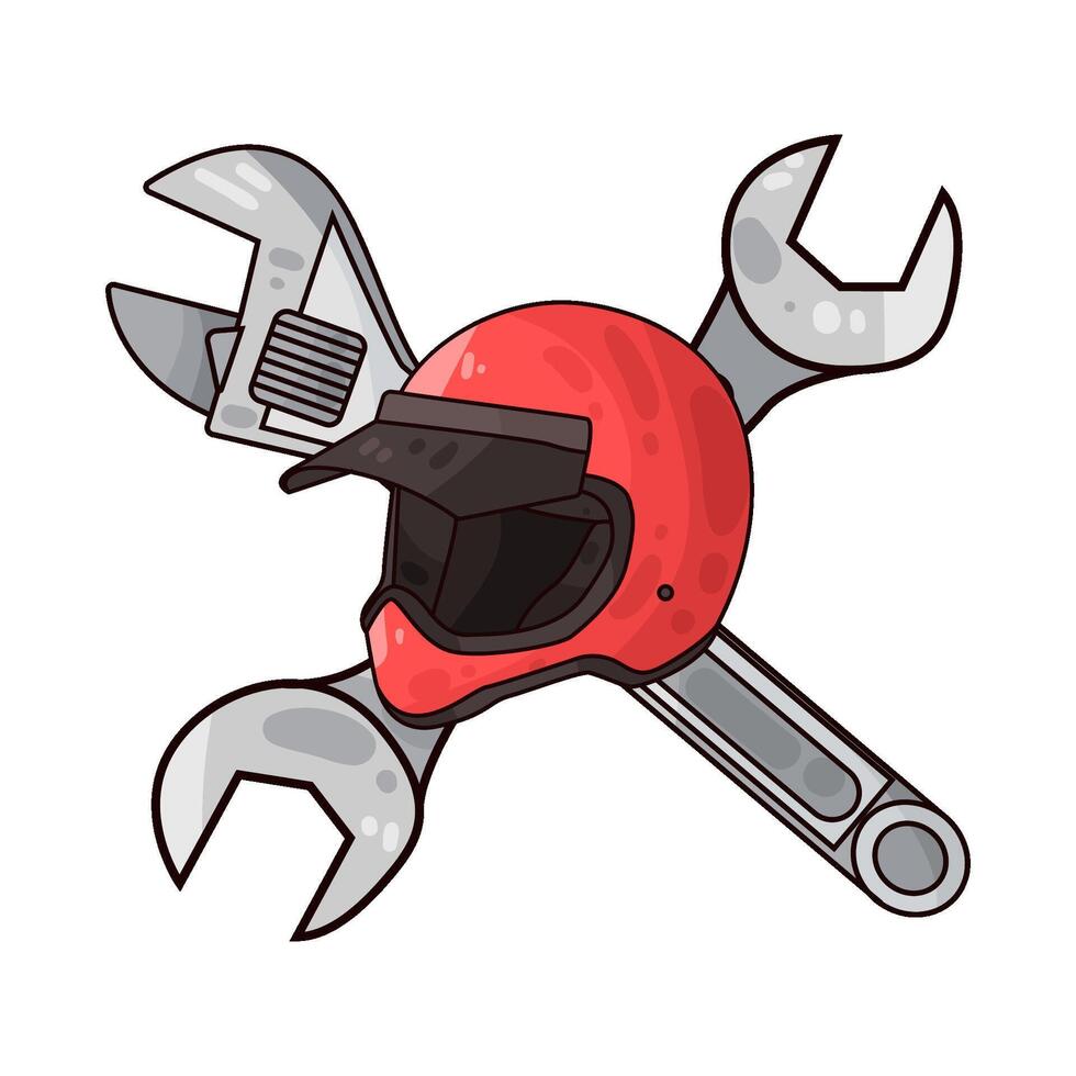 Illustration of racing helmet vector