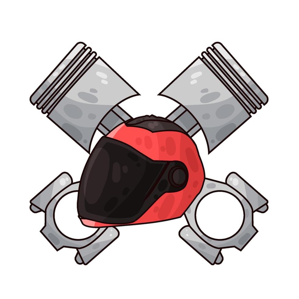 Illustration of racing helmet vector