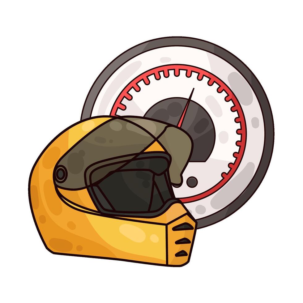 Illustration of racing helmet vector