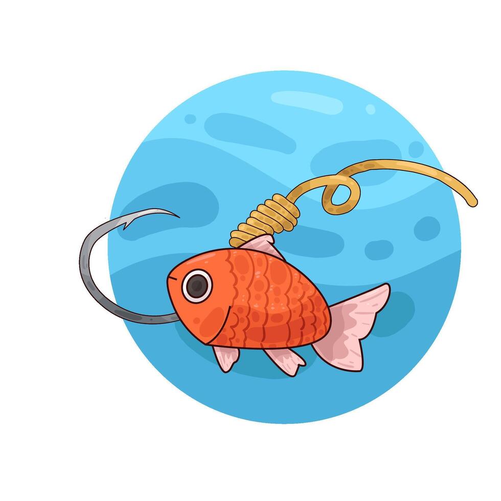Illustration of fishing hook vector