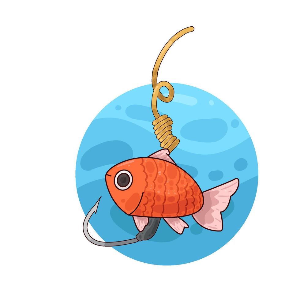 Illustration of fishing hook vector