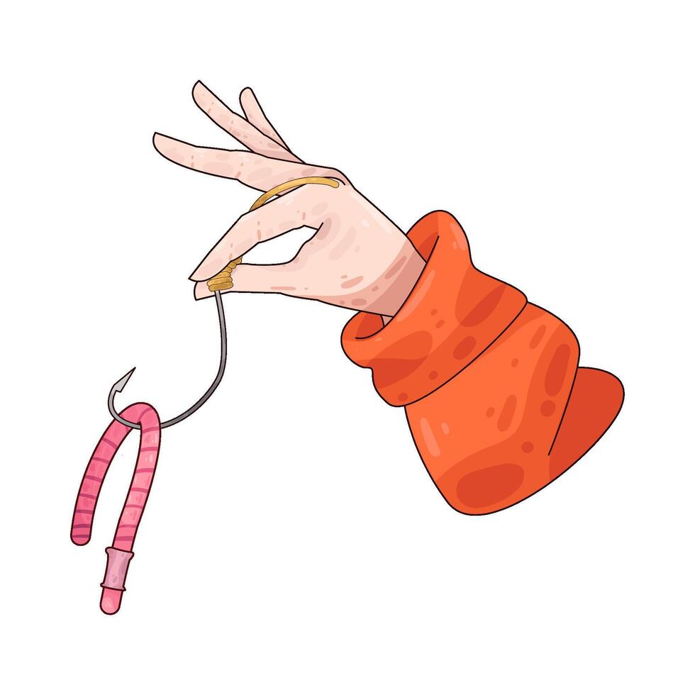 Illustration of fishing hook vector