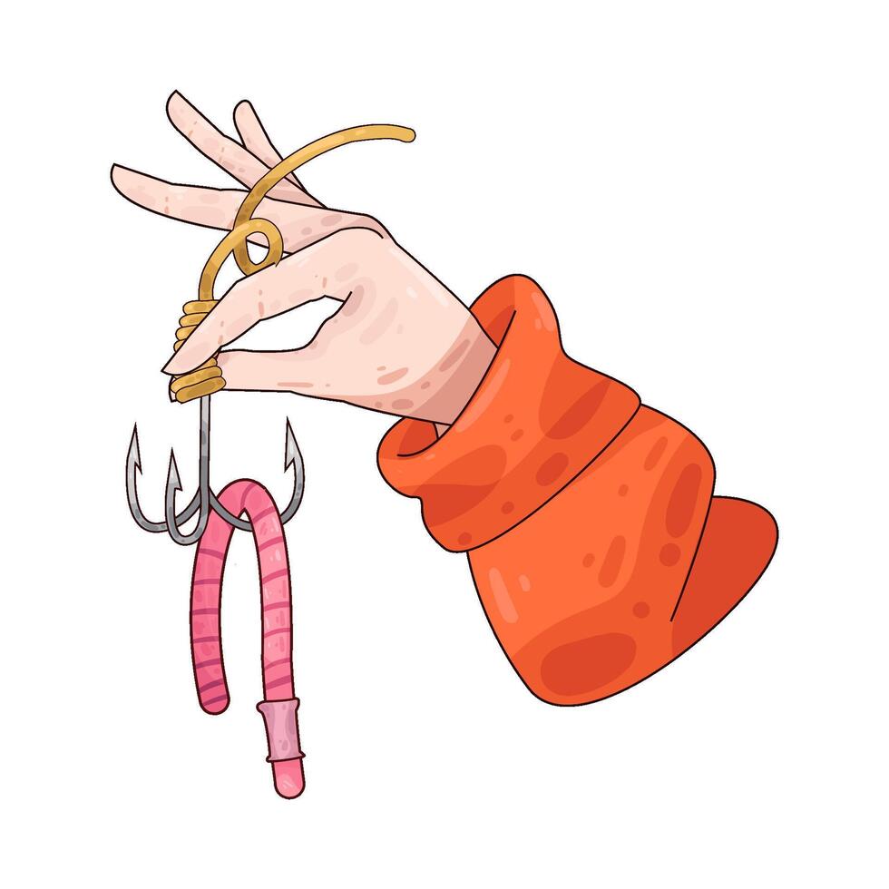 Illustration of fishing hook vector
