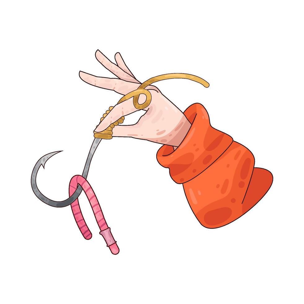 Illustration of fishing hook vector