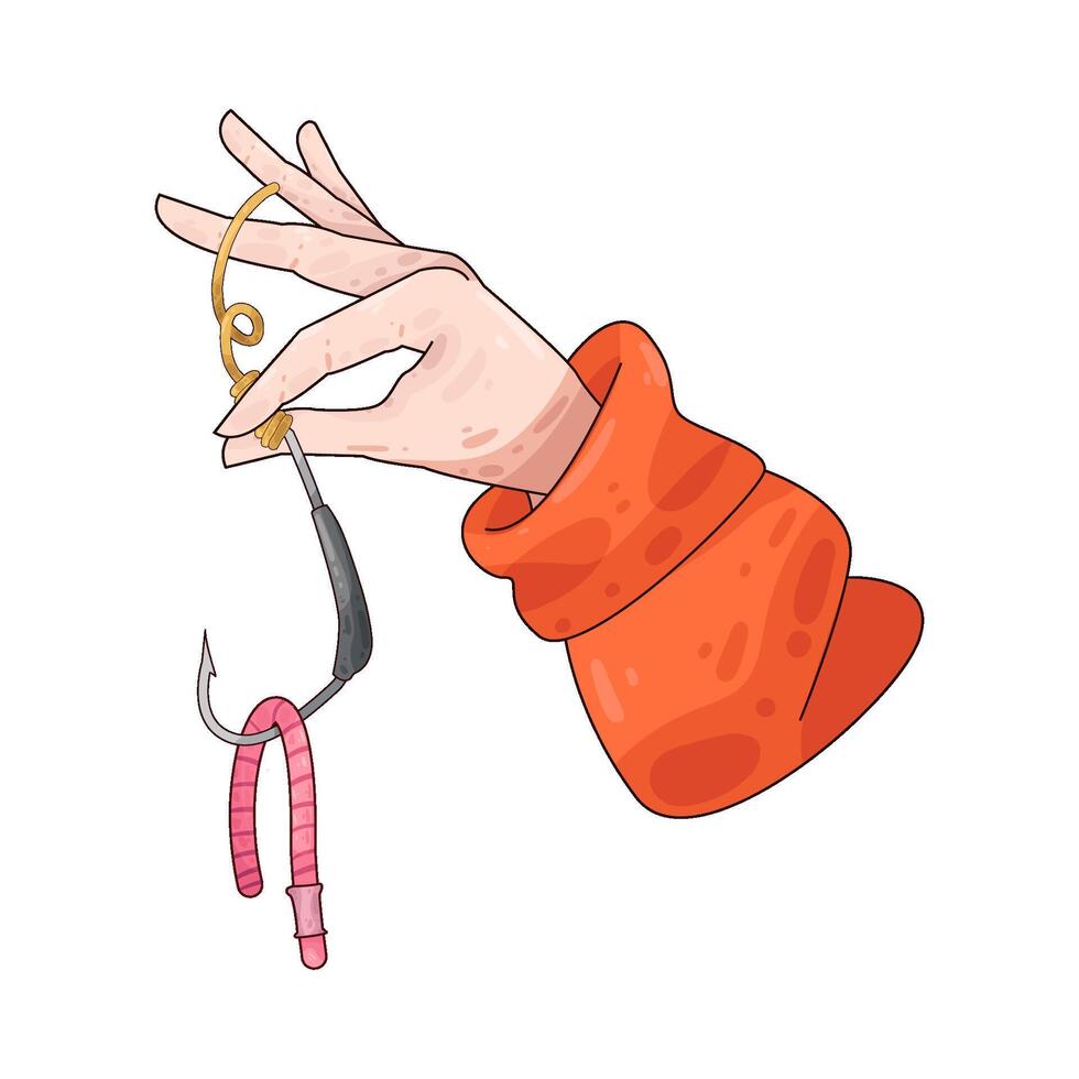 Illustration of fishing hook vector