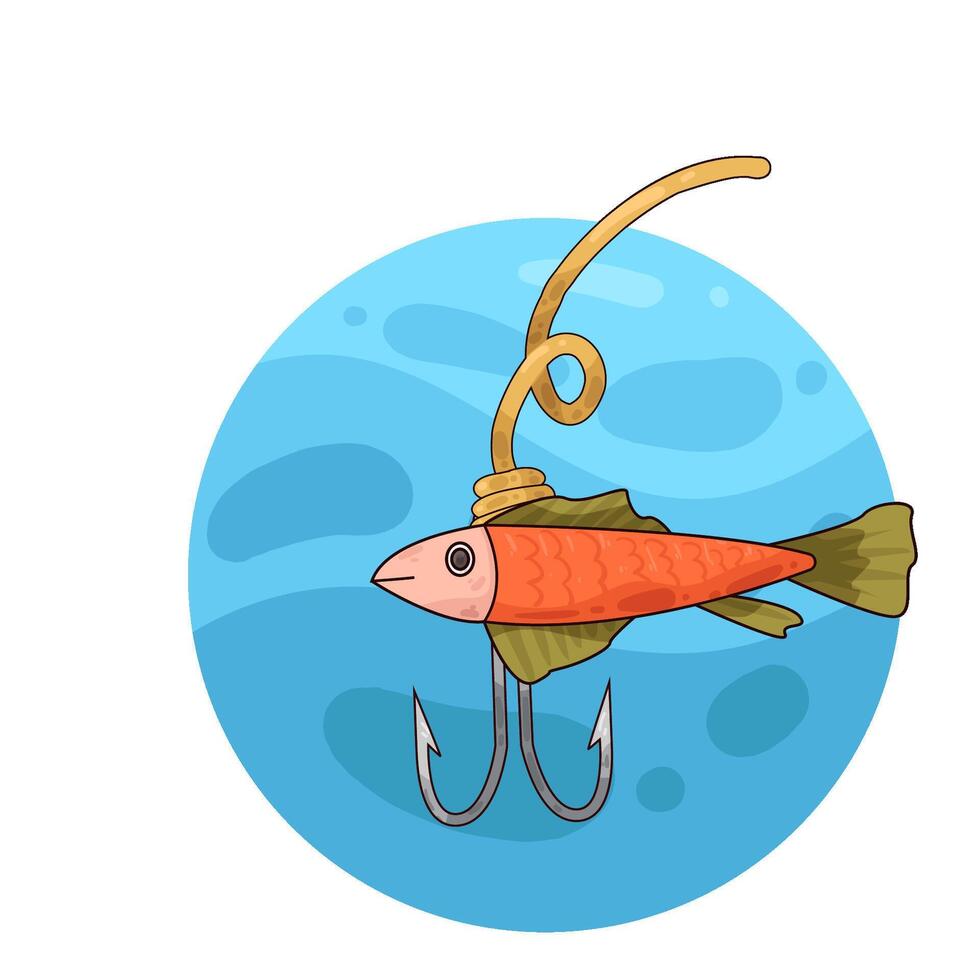 Illustration of fishing hook vector