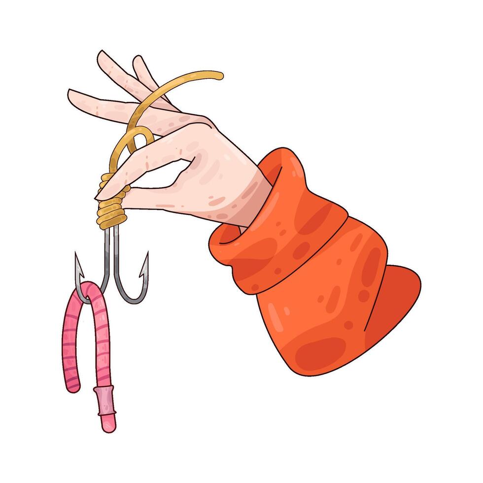 Illustration of fishing hook vector
