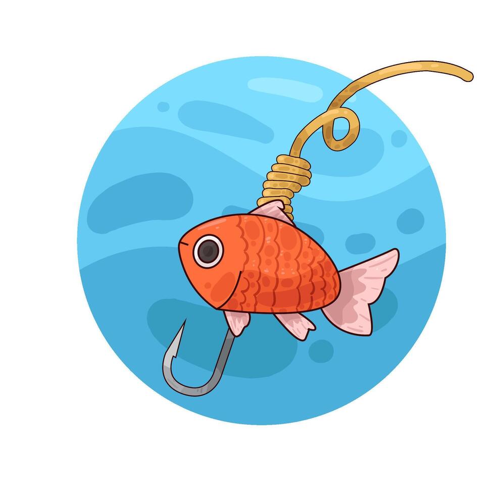 Illustration of fishing hook vector