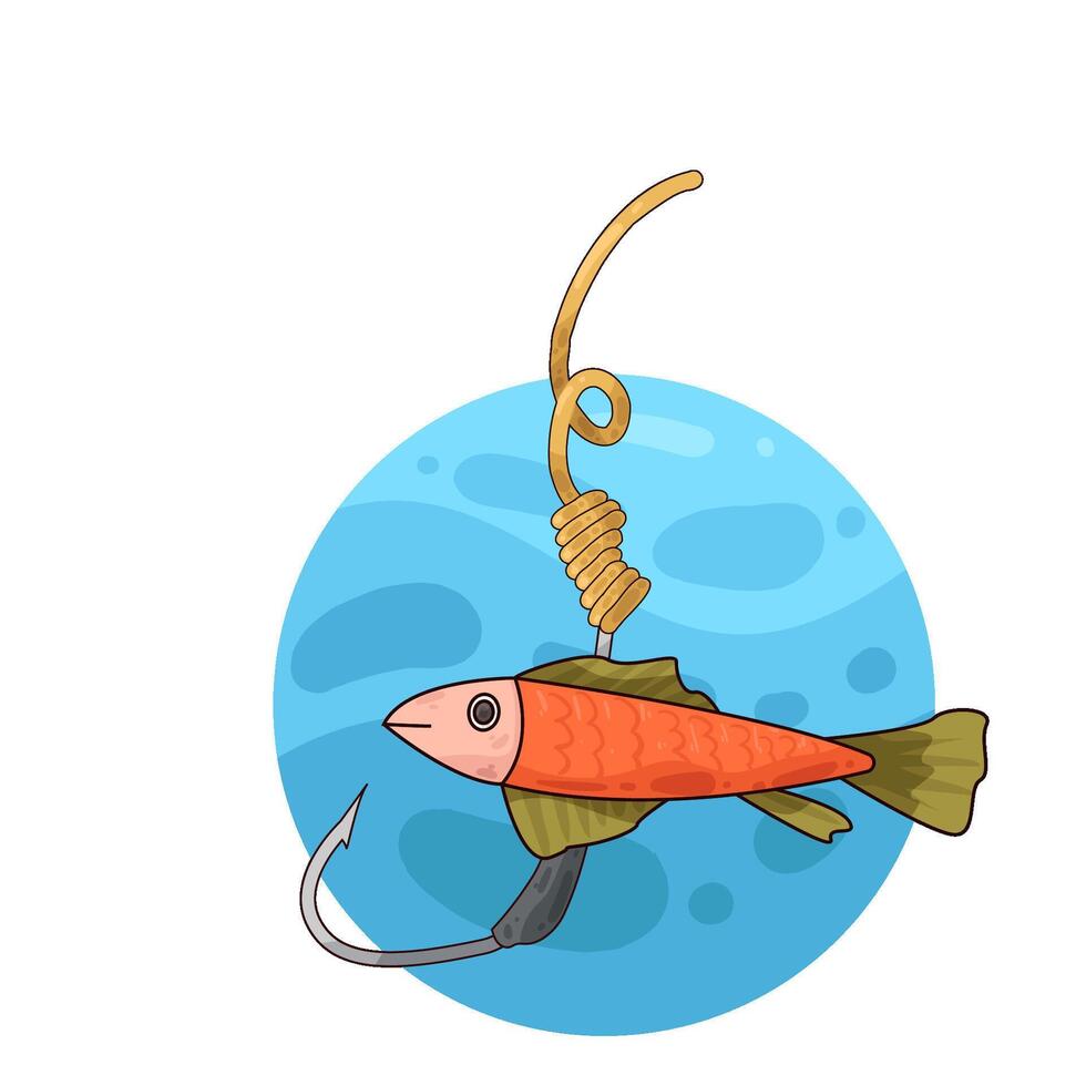Illustration of fishing hook vector