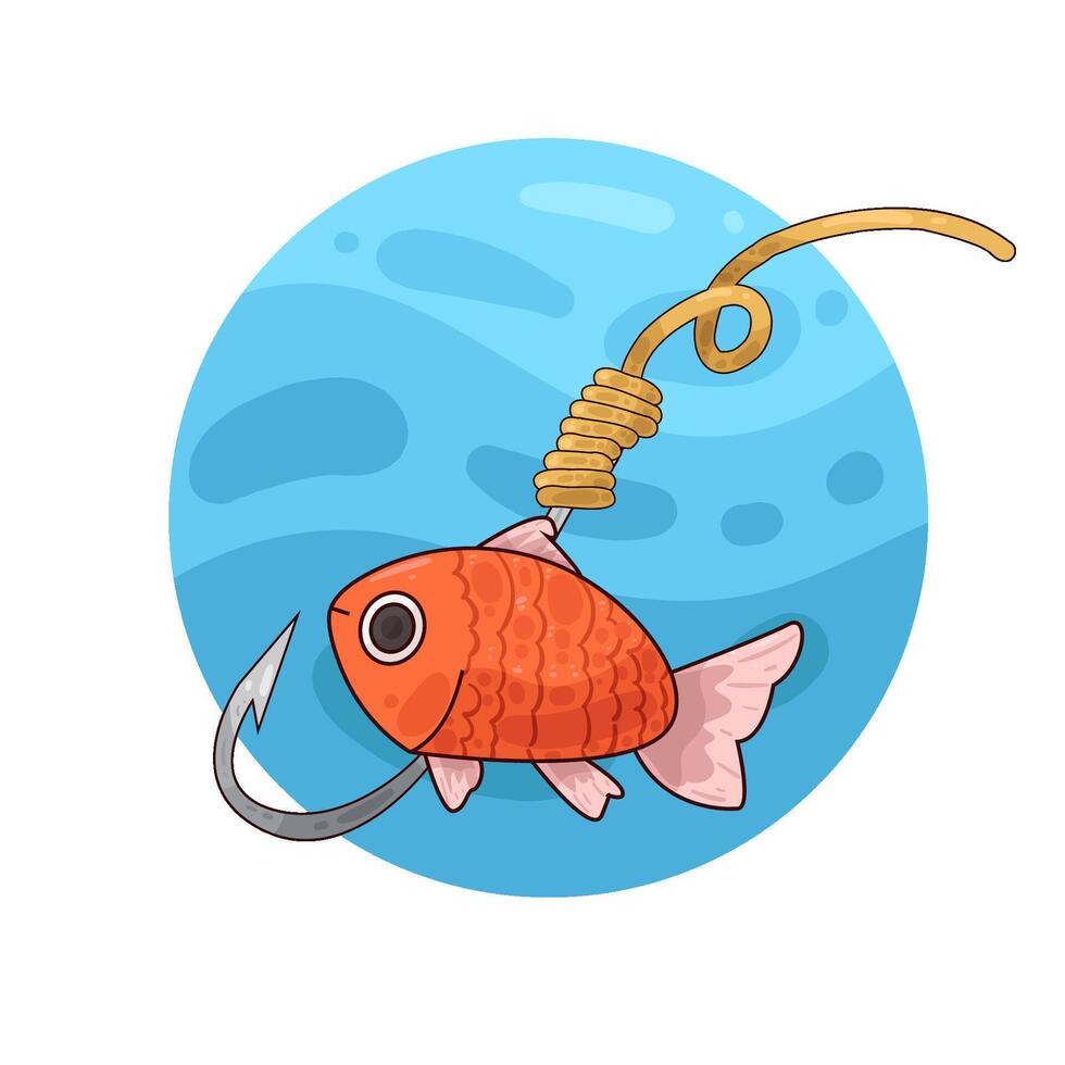 Illustration of fishing hook vector