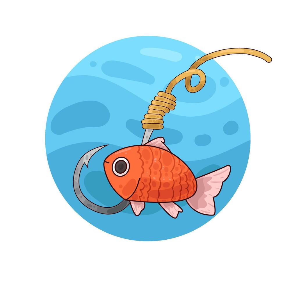Illustration of fishing hook vector