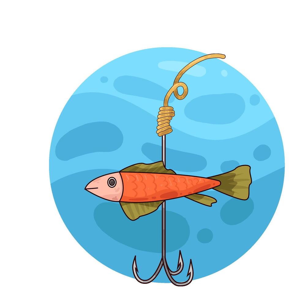 Illustration of fishing hook vector