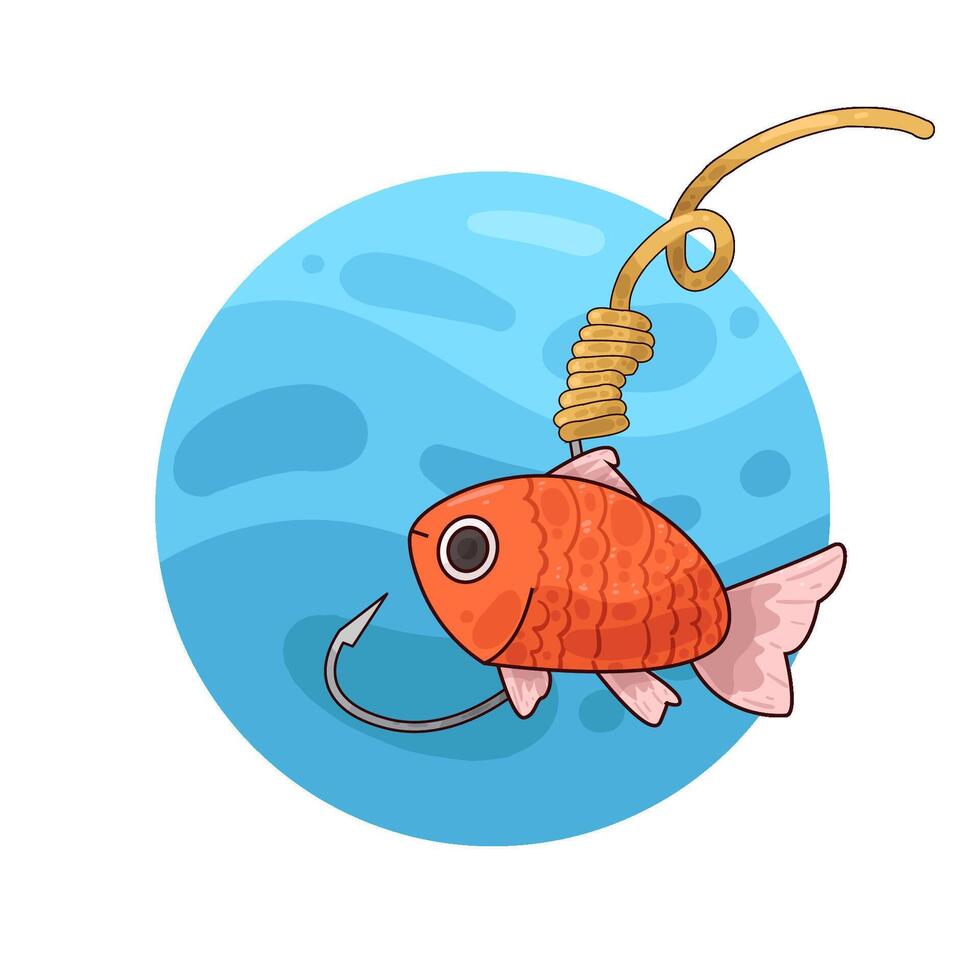 Illustration of fishing hook vector